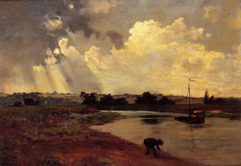 Charles-Francois Daubigny The Banks of the River France oil painting art
